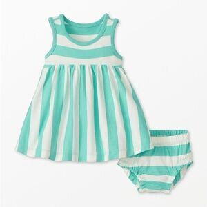 Hanna Andersson striped dress and bloomer set
